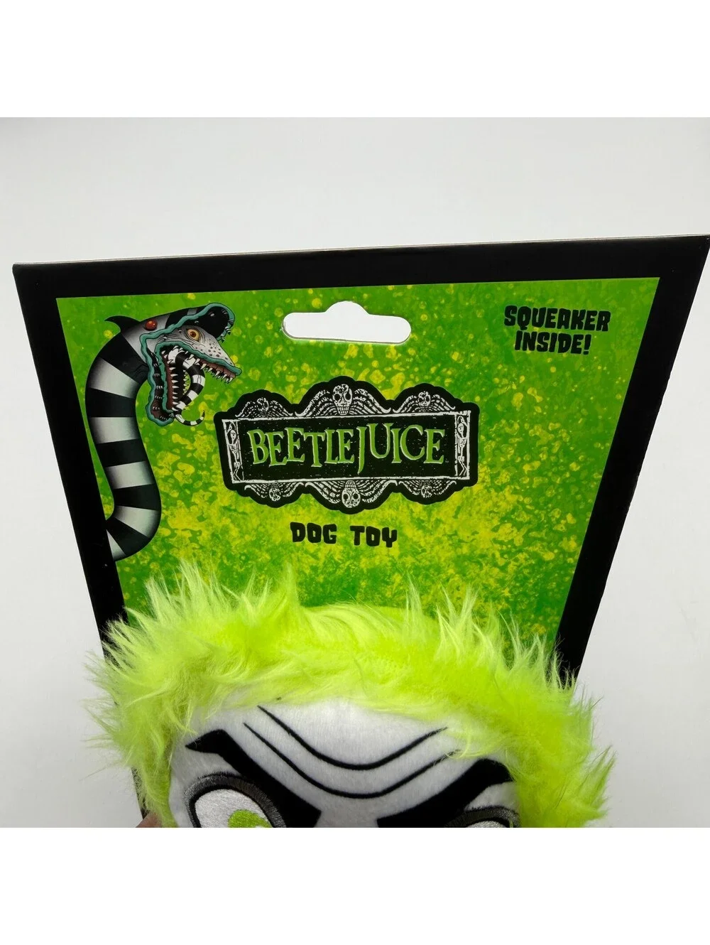 Beetlejuice Plush Squeaker Dog Toy Warner Bros Halloween Horror Chew Toy 9